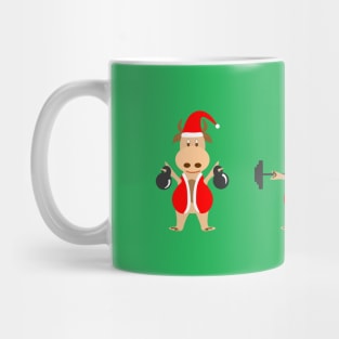 Bull in a santa claus costume goes in for sports Mug